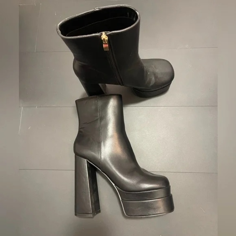 Black Azalea Wang platform booties